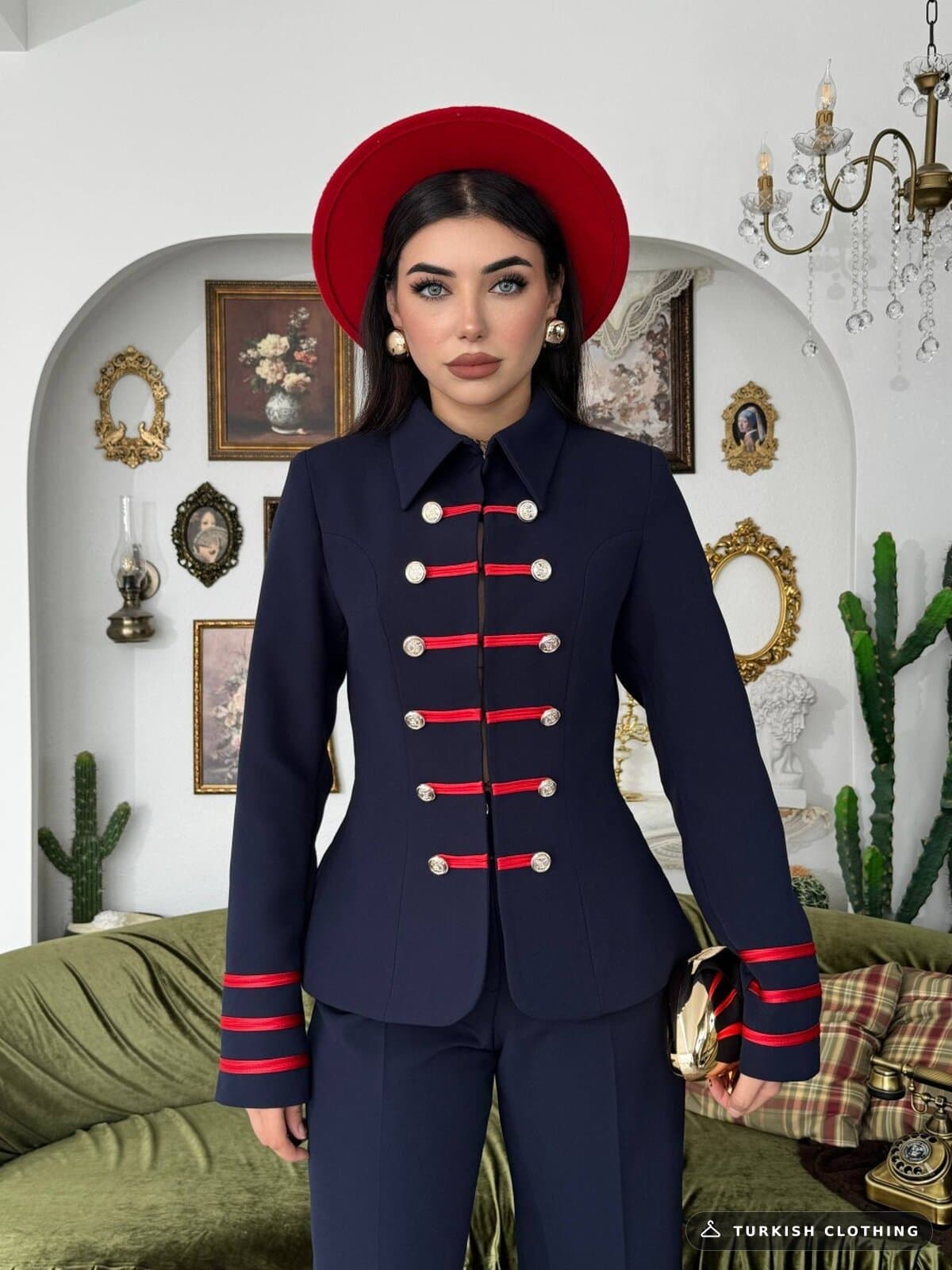 Munan Double Team — Navy in Satin – wholesale Women's Dresses by Etika, Turkish clothing manufacturer