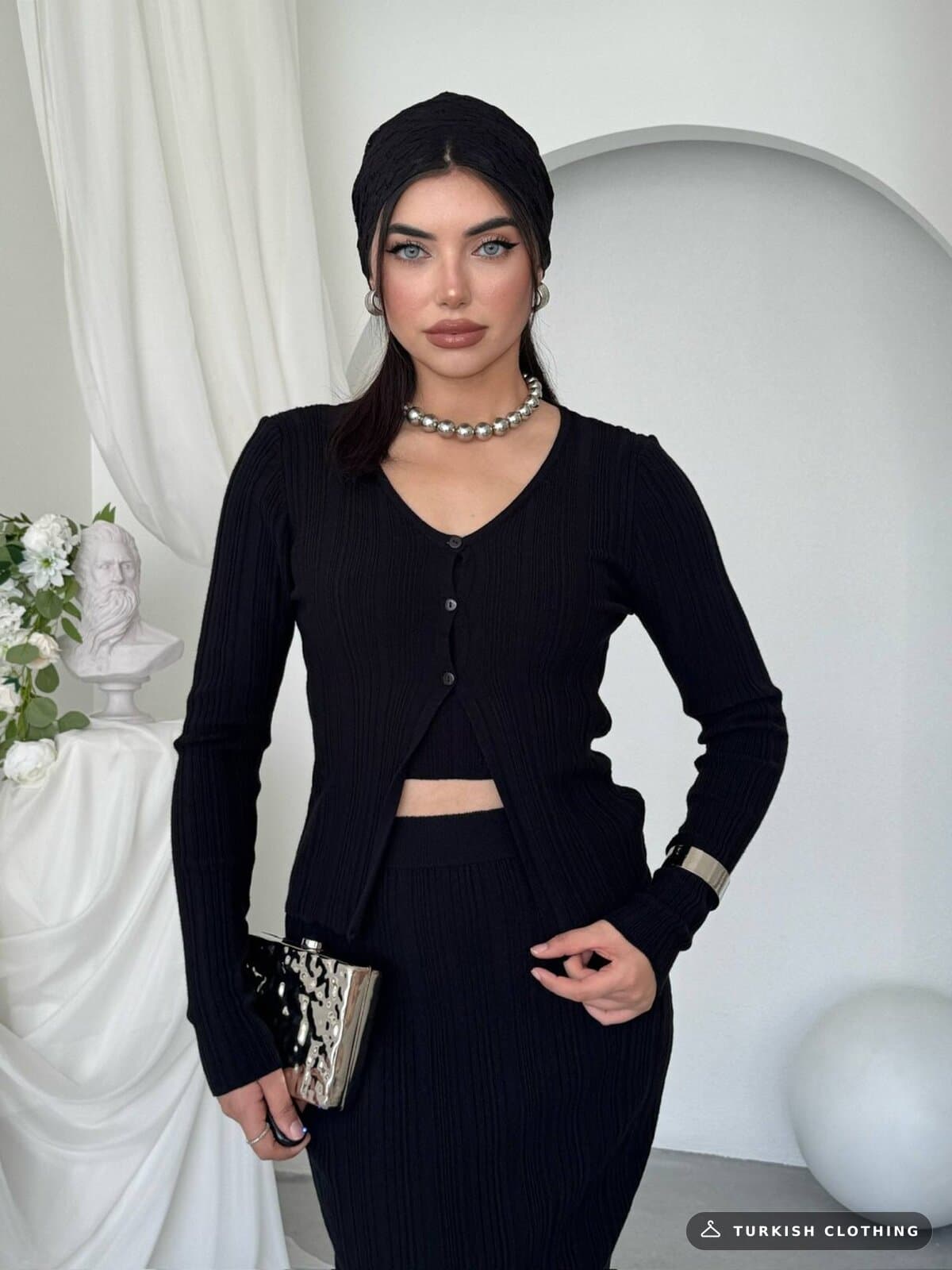 Fersa Triple Team — Black in Knitwear – wholesale Women's Dresses by Etika, Turkish clothing manufacturer