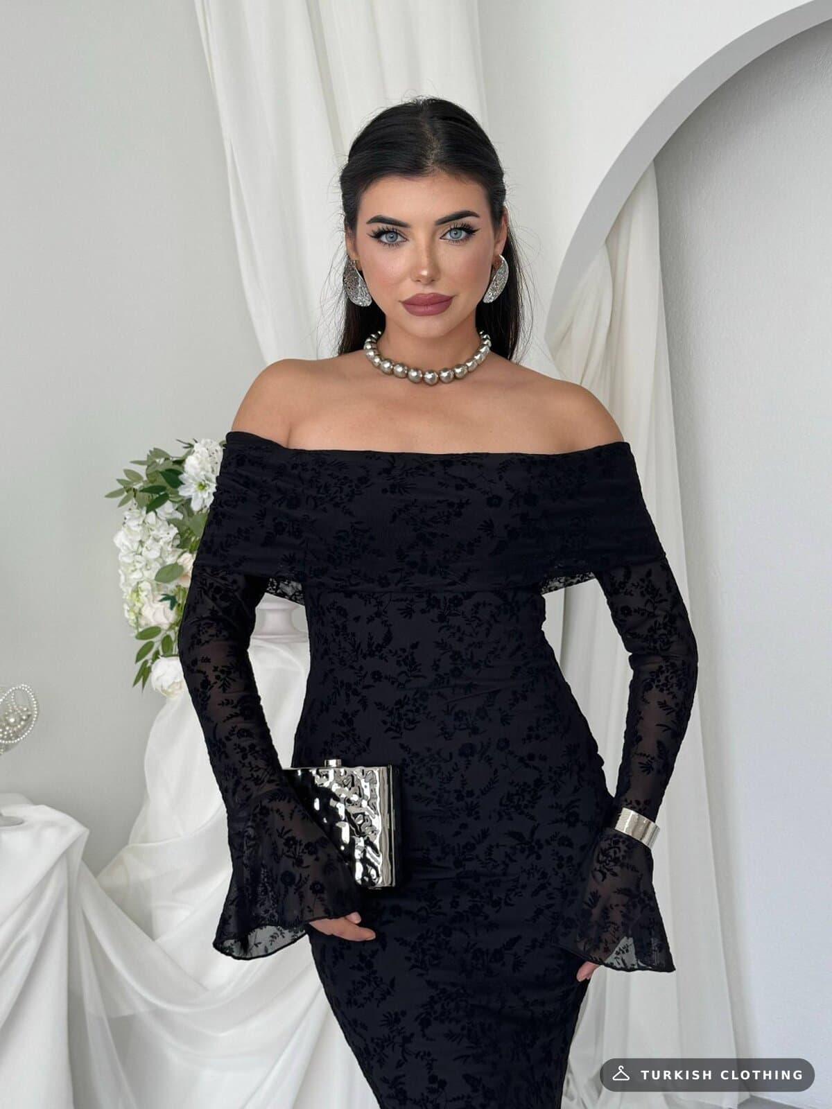 Juer Strapless Dress — Black in Imported – wholesale Women's Dresses by Etika, Turkish clothing manufacturer