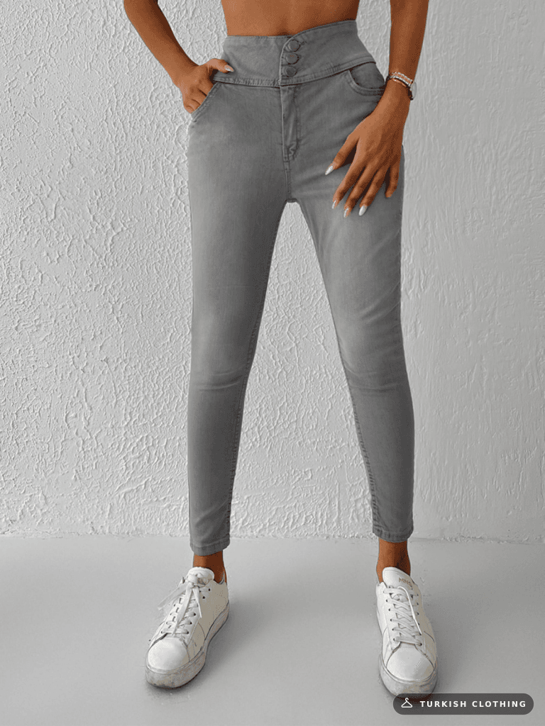 High Waist Lycra Jeans (Grey), 5404 in Denim – wholesale Denim by Janes, Turkish clothing manufacturer