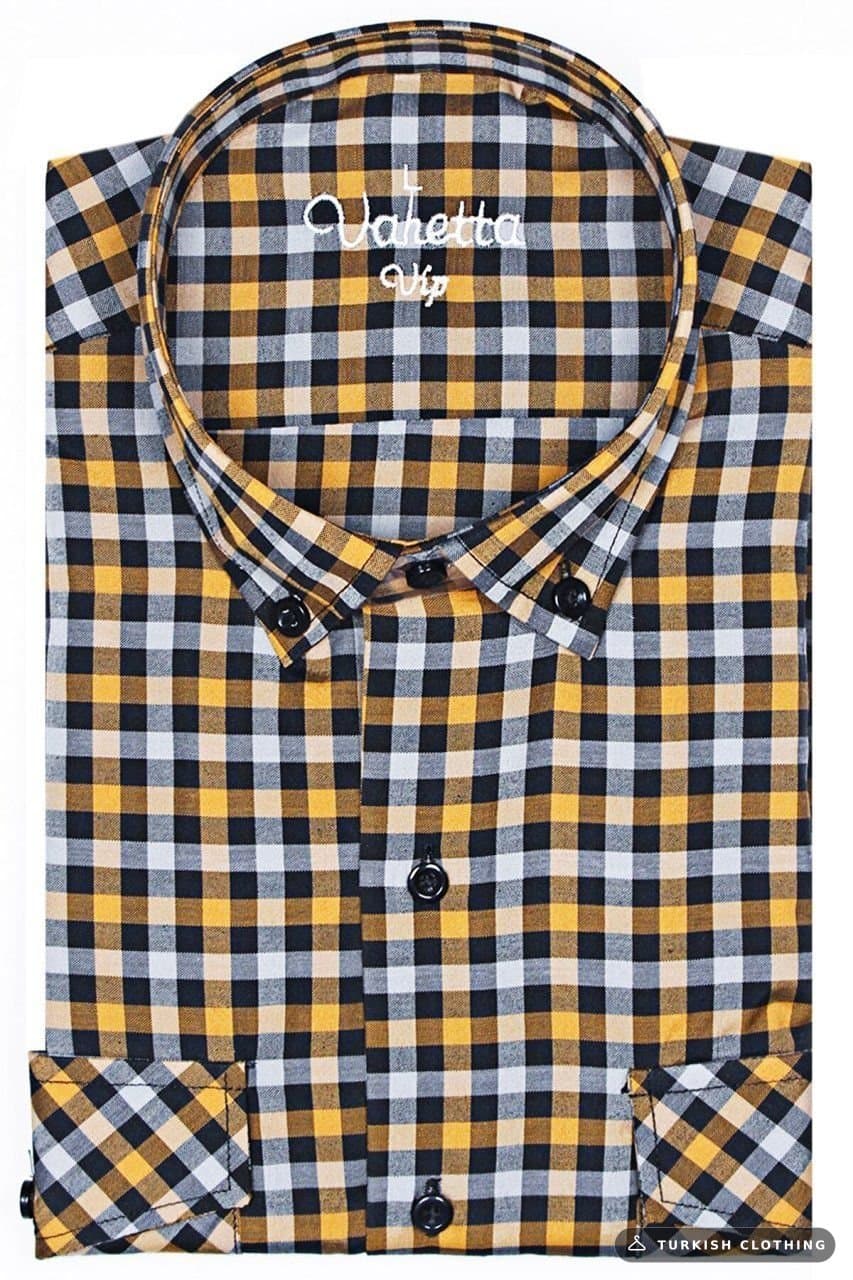 Men's Black Classic Cut Double Pocket Long Sleeve Shirt – wholesale Shirts by Varetta, Turkish clothing manufacturer