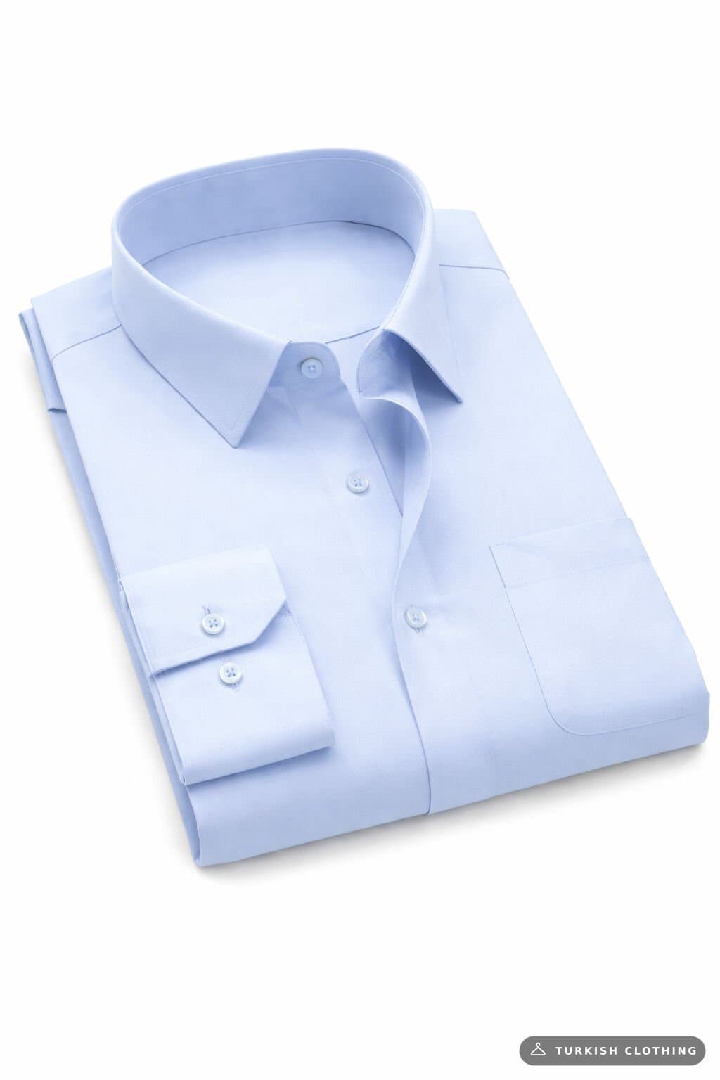Men's Blue Shirt Classic Cut Long Sleeve Single Pocket – wholesale Shirts by Varetta, Turkish clothing manufacturer
