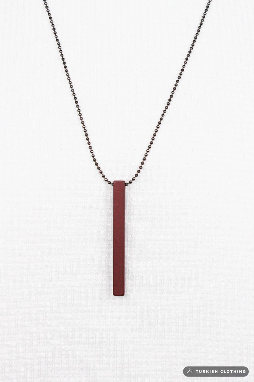 Men's Burgundy Steel Chain Necklace – wholesale Shirts by Varetta, Turkish clothing manufacturer