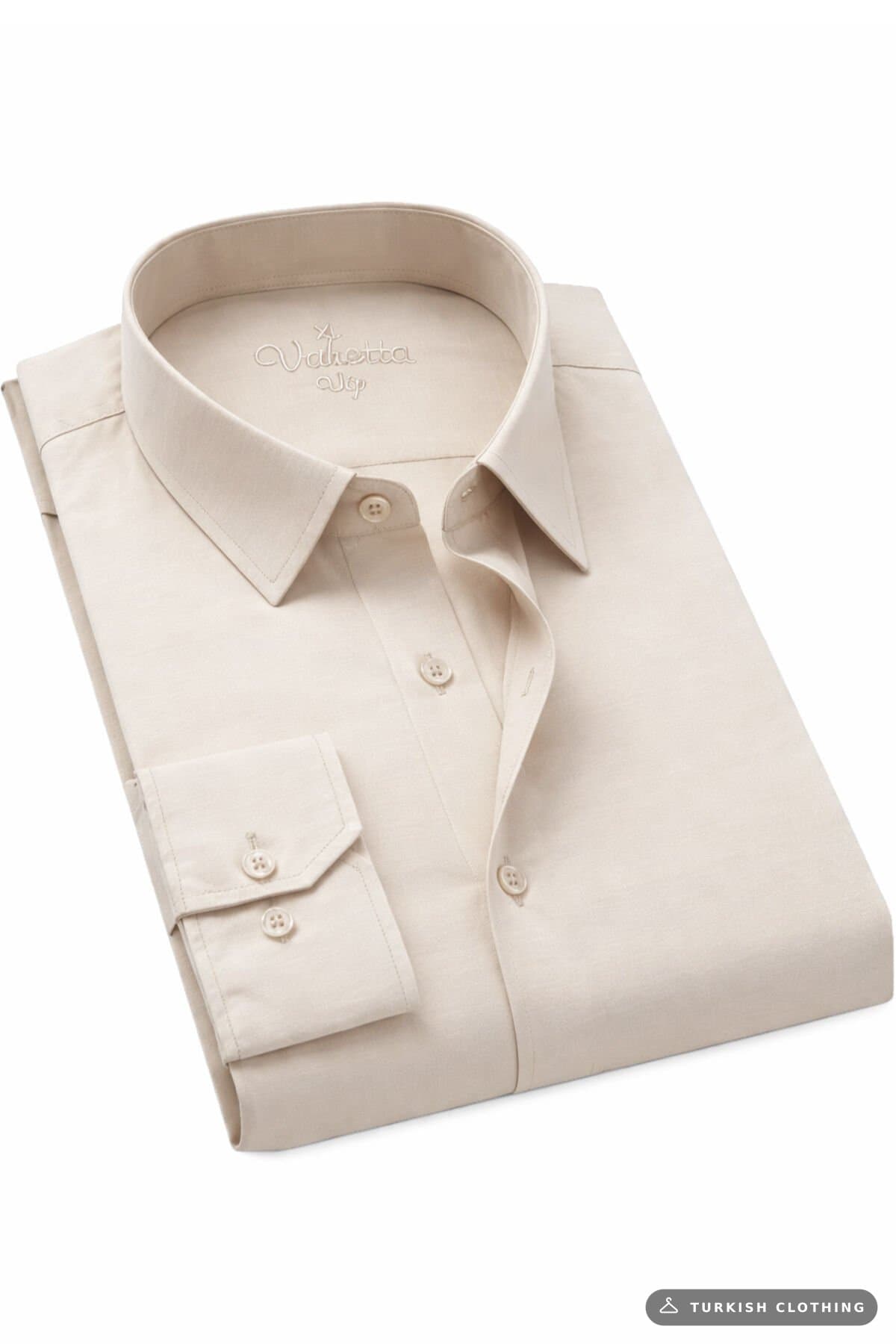 Men's Cream Color Classic Cut Long Sleeve Shirt with Pockets – wholesale Shirts by Varetta, Turkish clothing manufacturer