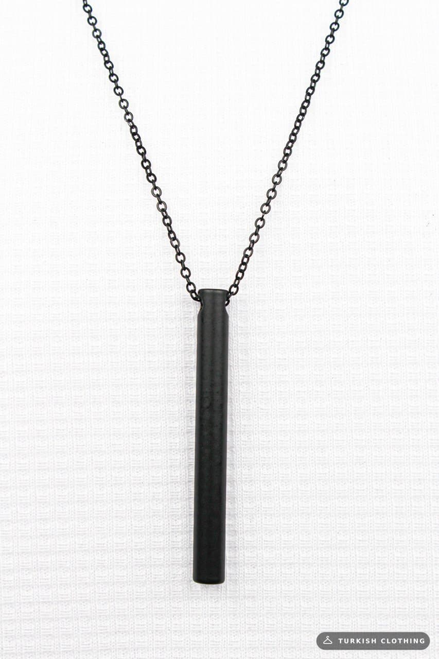 Men's Dark Smoked Gray Steel Chain Necklace – wholesale Shirts by Varetta, Turkish clothing manufacturer