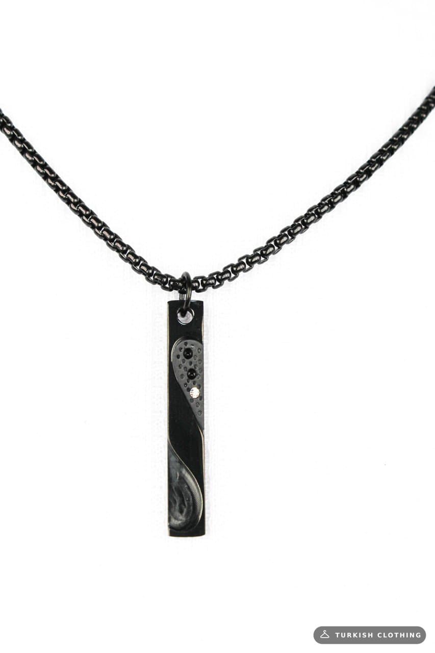 Men's Dover Gray Steel Chain Necklace – wholesale Shirts by Varetta, Turkish clothing manufacturer