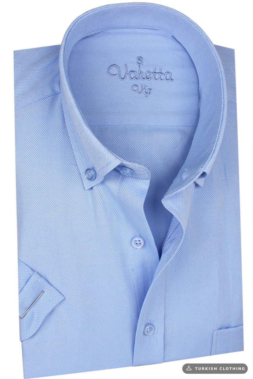 Men's White Short Sleeve Classic Cut Collar Buttoned Oxfort Shirt – wholesale Shirts by Varetta, Turkish clothing