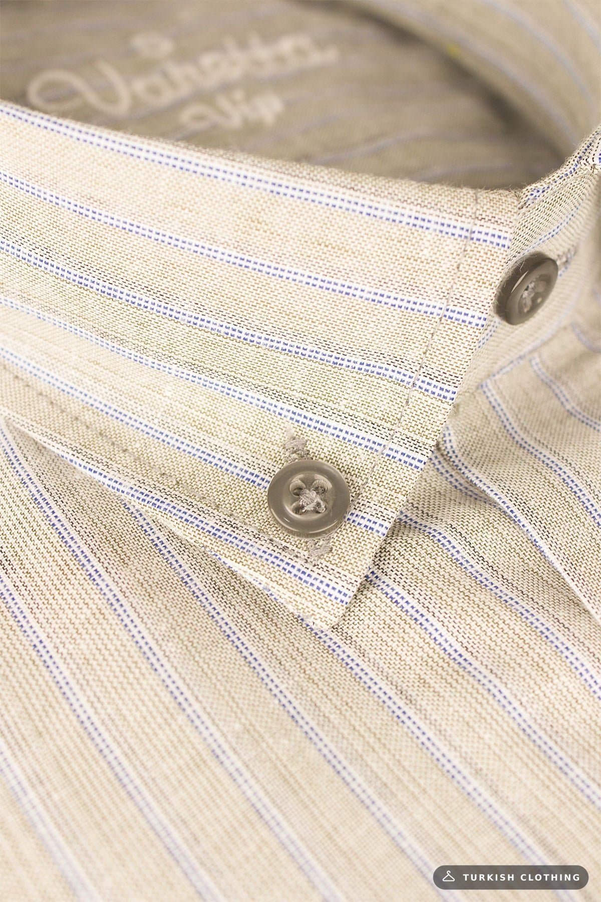 Varetta Men's Beige Checkered Long Sleeve Classic Cut Collar — Checked Button-Down (2) – wholesale Shirts by Varetta,