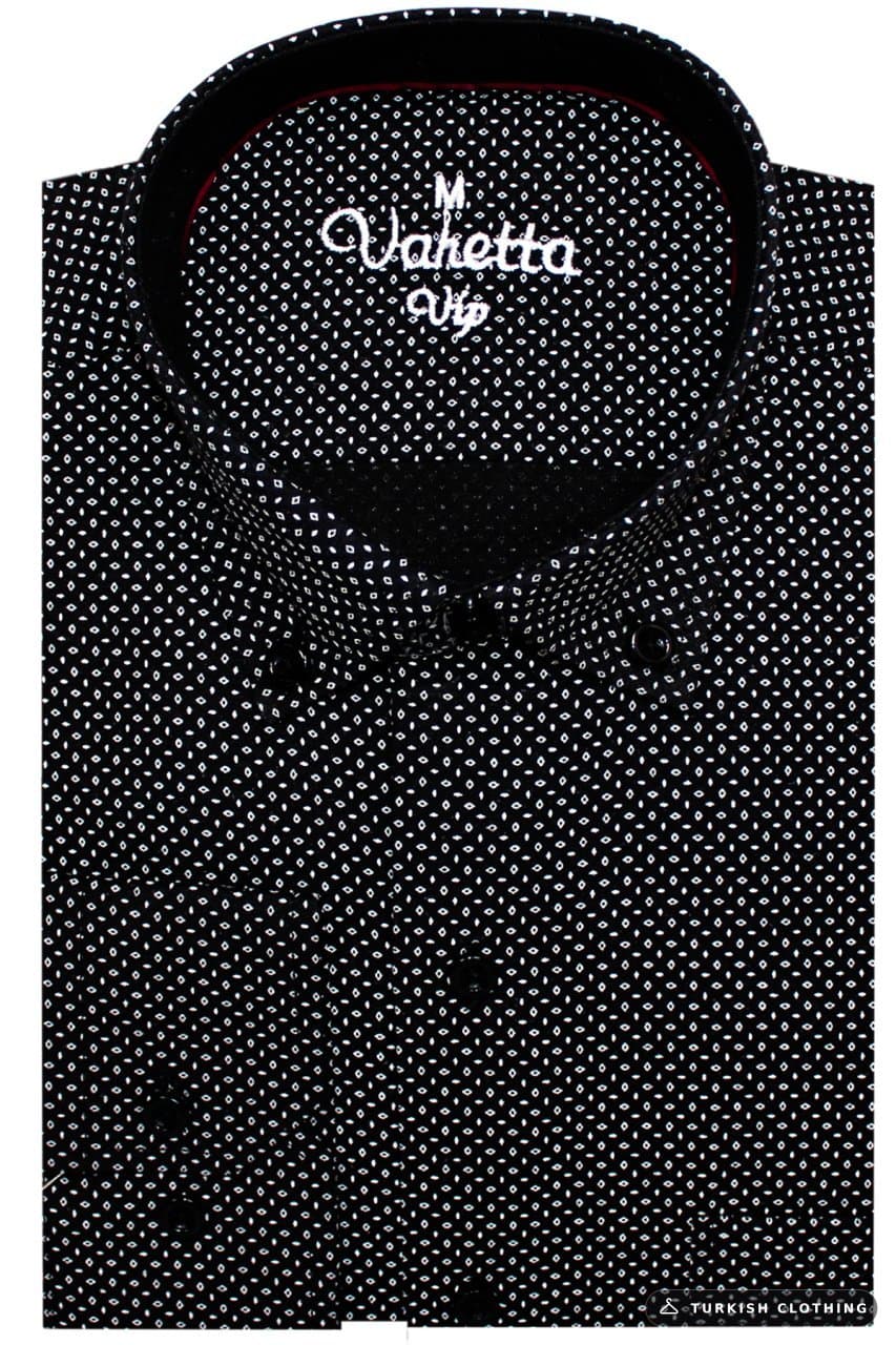 Varetta Men's Black Classic Cut Long Sleeve Shirt with Pockets – wholesale Shirts by Varetta, Turkish clothing manufacturer