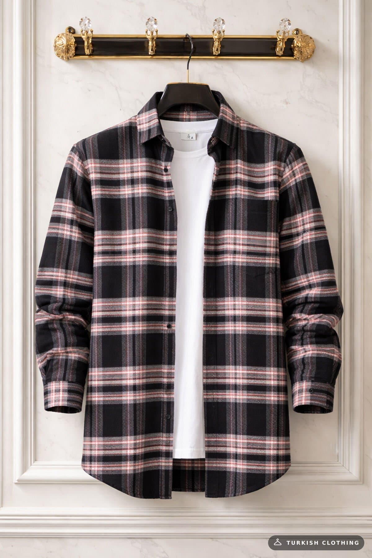 Varetta Men's Black Lumberjack Shirt Classic Cut Thick Winter – wholesale Shirts by Varetta, Turkish clothing manufacturer