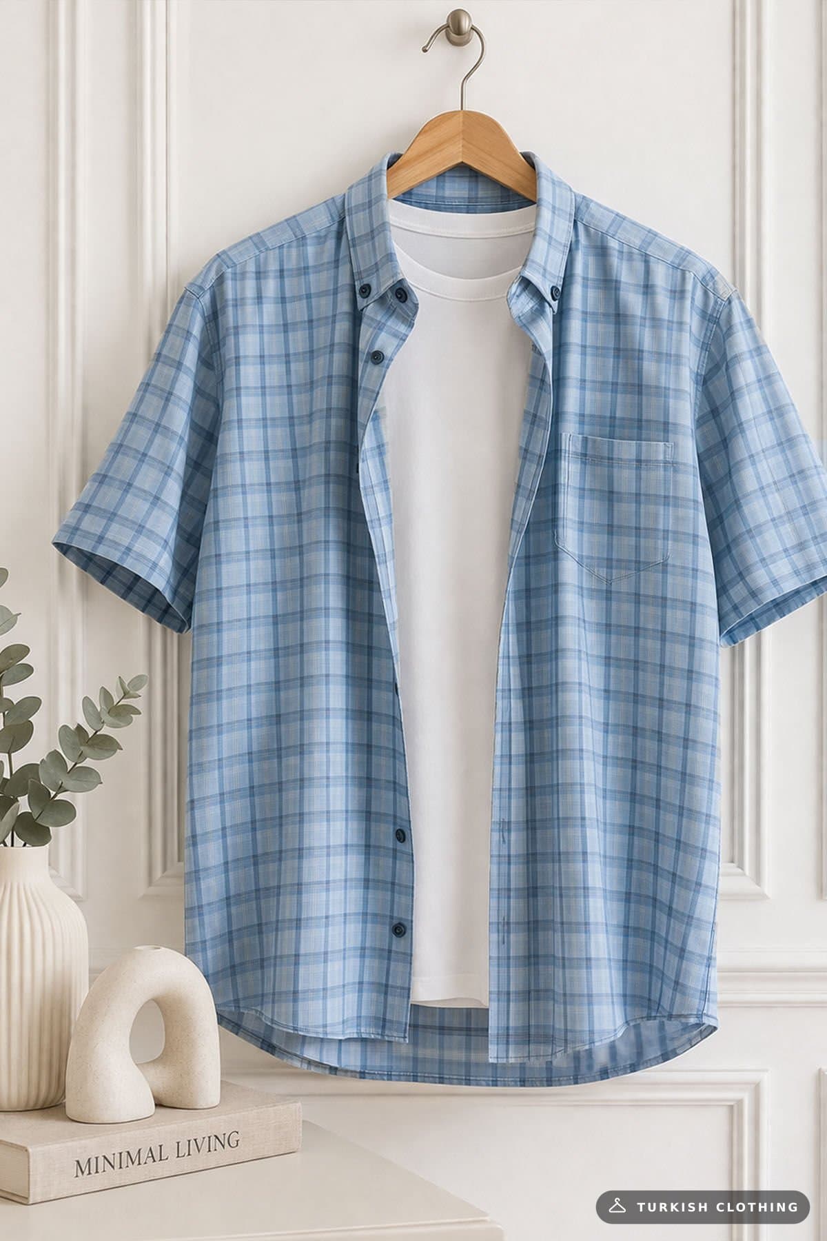 Varetta Men's Blue Shirt Short Sleeve Large Size Collar Buttoned Pocket Summer Comfortable – wholesale Shirts by Varetta,