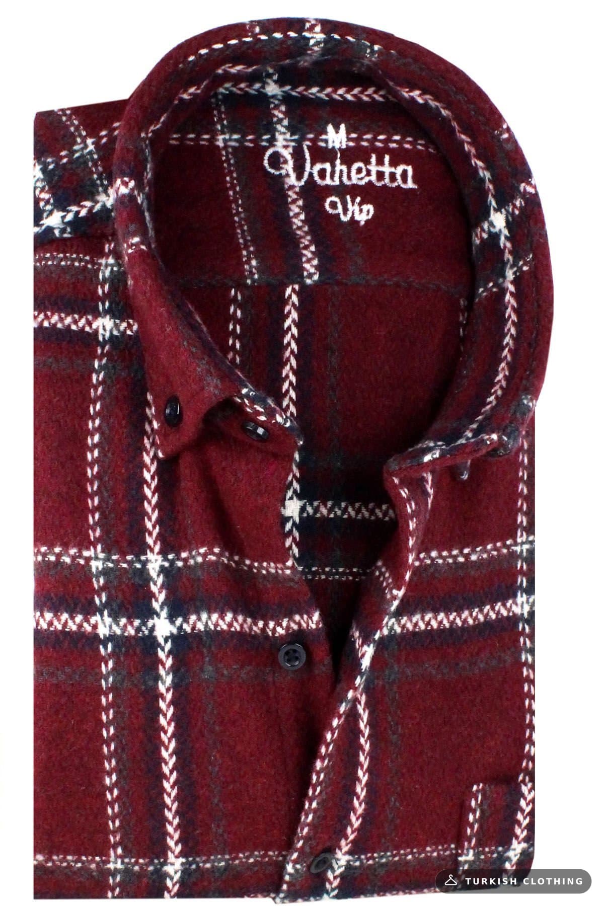 Varetta Men's Brown Winter Thick Checkered Lumberjack Shirt – Oversize — Checked Pocket – wholesale Shirts by Varetta,