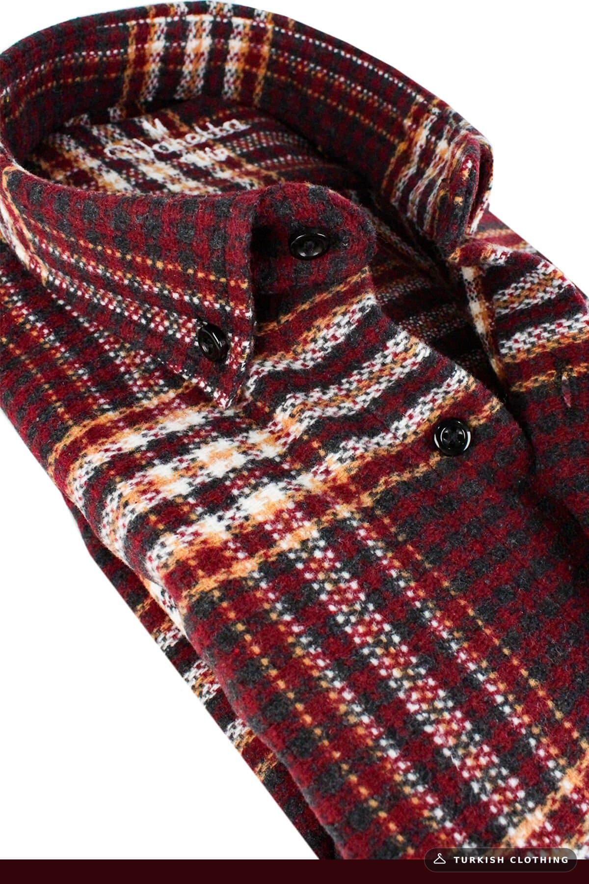 Varetta Men's Burgundy Winter Thick Checkered Lumberjack Shirt – Oversize — Checked (2) – wholesale Shirts by Varetta,