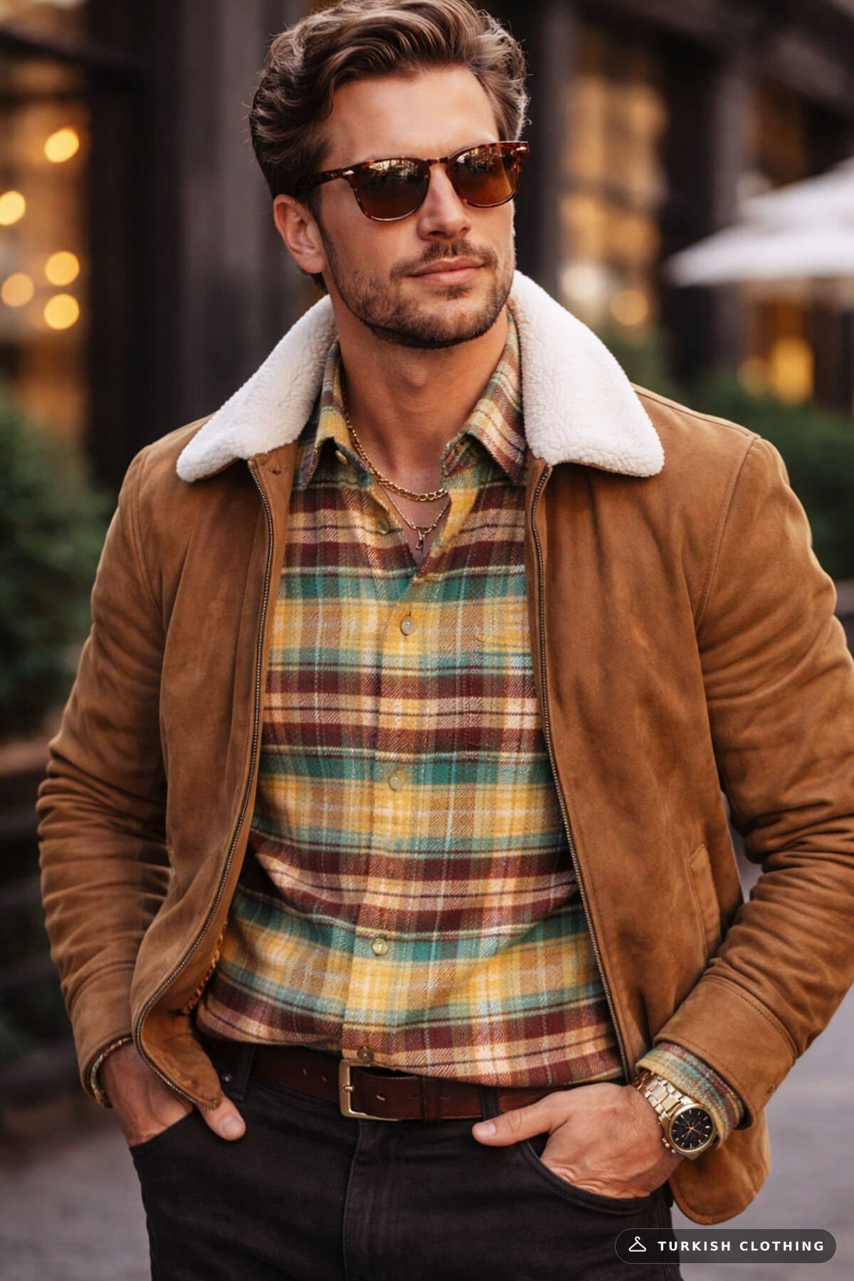 Varetta Men's Green Lumberjack Shirt Checkered Classic Cut with Pockets – wholesale Shirts by Varetta, Turkish clothing