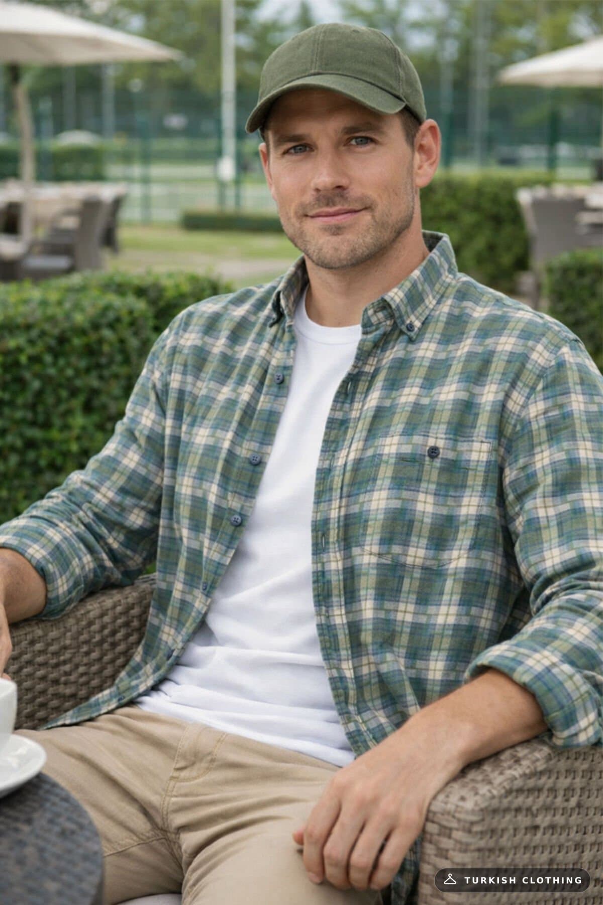 Varetta Men's Green Winter Shirt Checkered Woolen Wide Cut with Pockets — Checked Pocket – wholesale Shirts by Varetta,