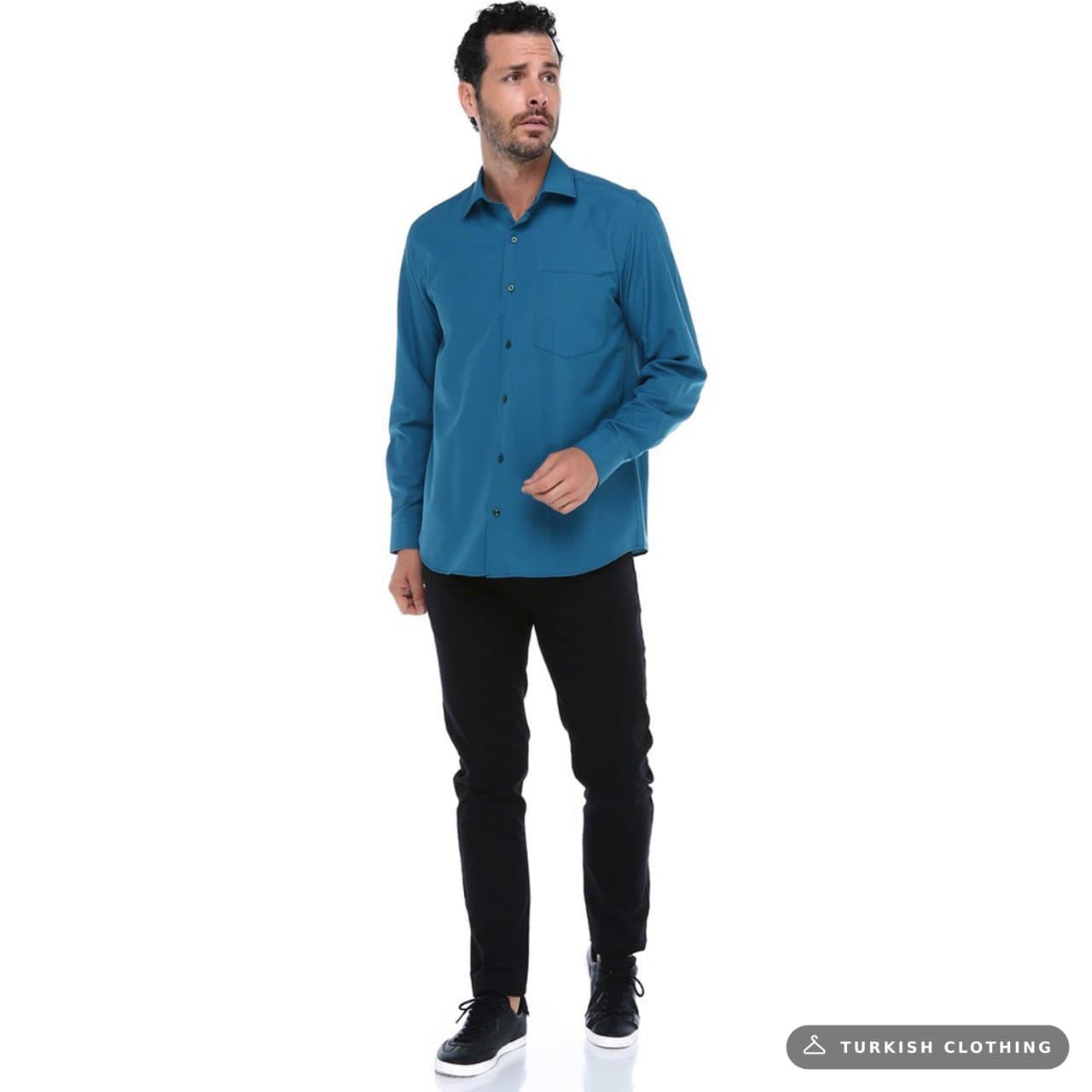 Varetta Men's Indigo Classic Cut Long Sleeve Shirt – wholesale Shirts by Varetta, Turkish clothing manufacturer