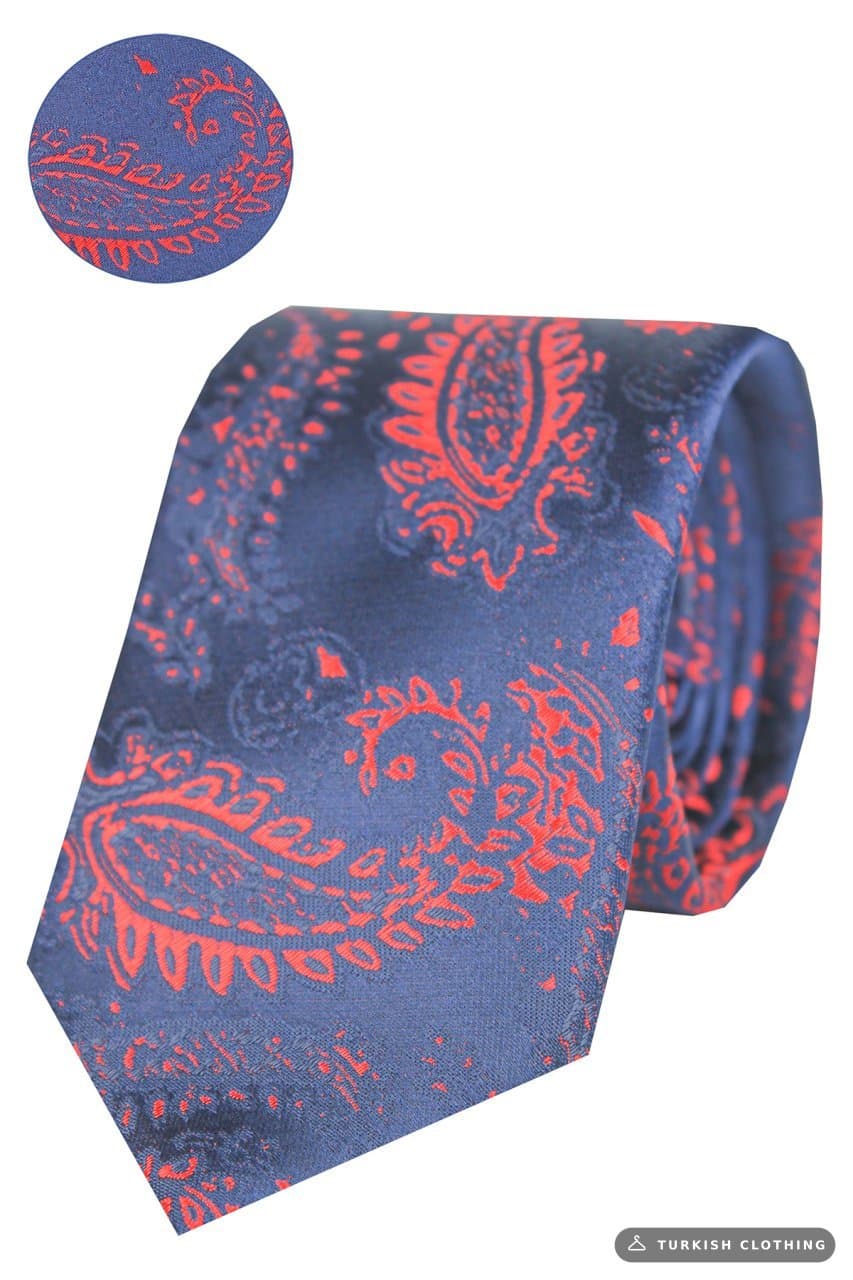 Varetta Men's Navy Blue Wide Cut Patterned Tie – wholesale Shirts by Varetta, Turkish clothing manufacturer