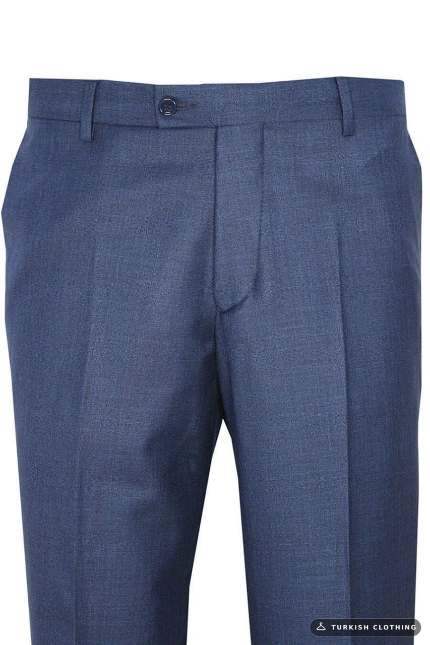 Varetta Men's Night Blue Classic Cut Polyviscon Fabric Trousers - 56 – wholesale Trousers by Varetta, Turkish clothing