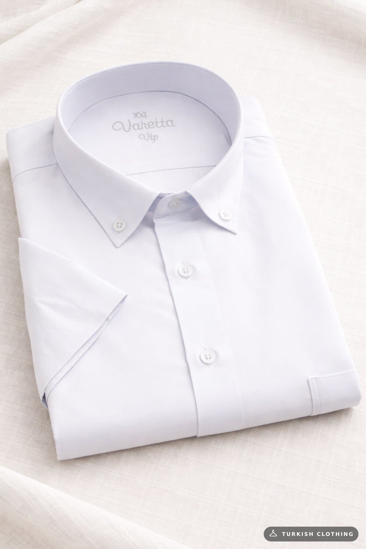 Varetta Men's White Short Sleeve Shirt Plus Size Cotton Pockets – wholesale Shirts by Varetta, Turkish clothing manufacturer